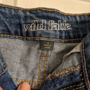 Wild fable high waisted jean shorts size 4